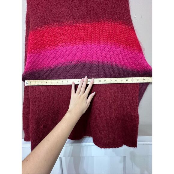 Rag & Bone Holland Funnel Neck Burgundy Mohair & Alpaca Blend Sweater Medium - Picture 7 of 11